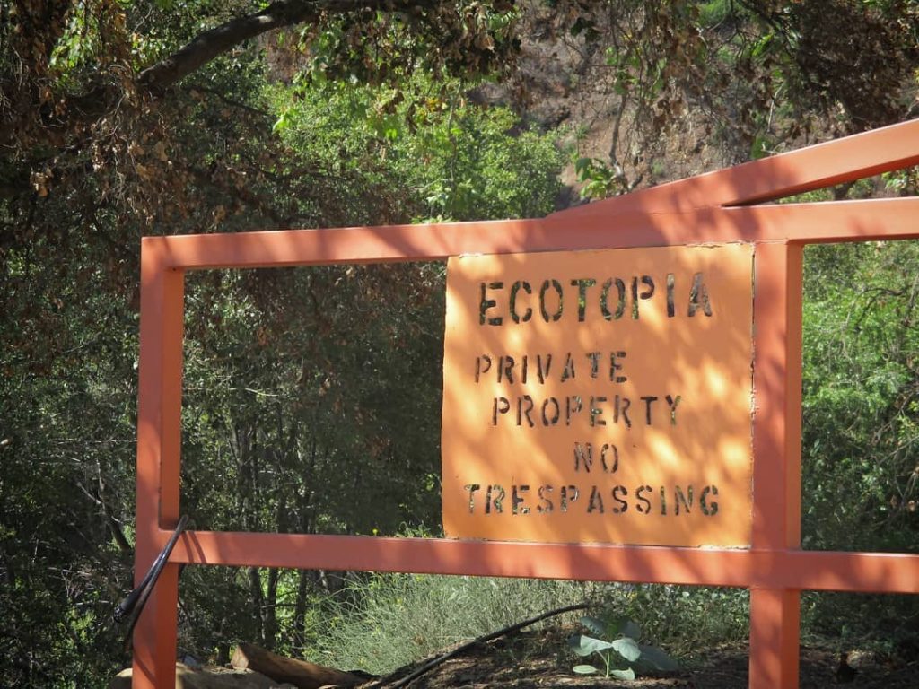 Entrance to Ecotopia Ojai Hot Springs in California