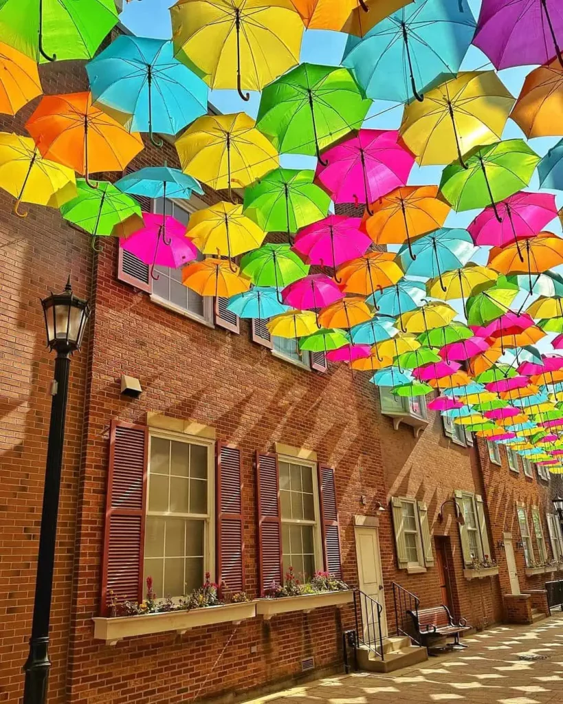 Umbrellas on Sky at Downtown Elmhurst