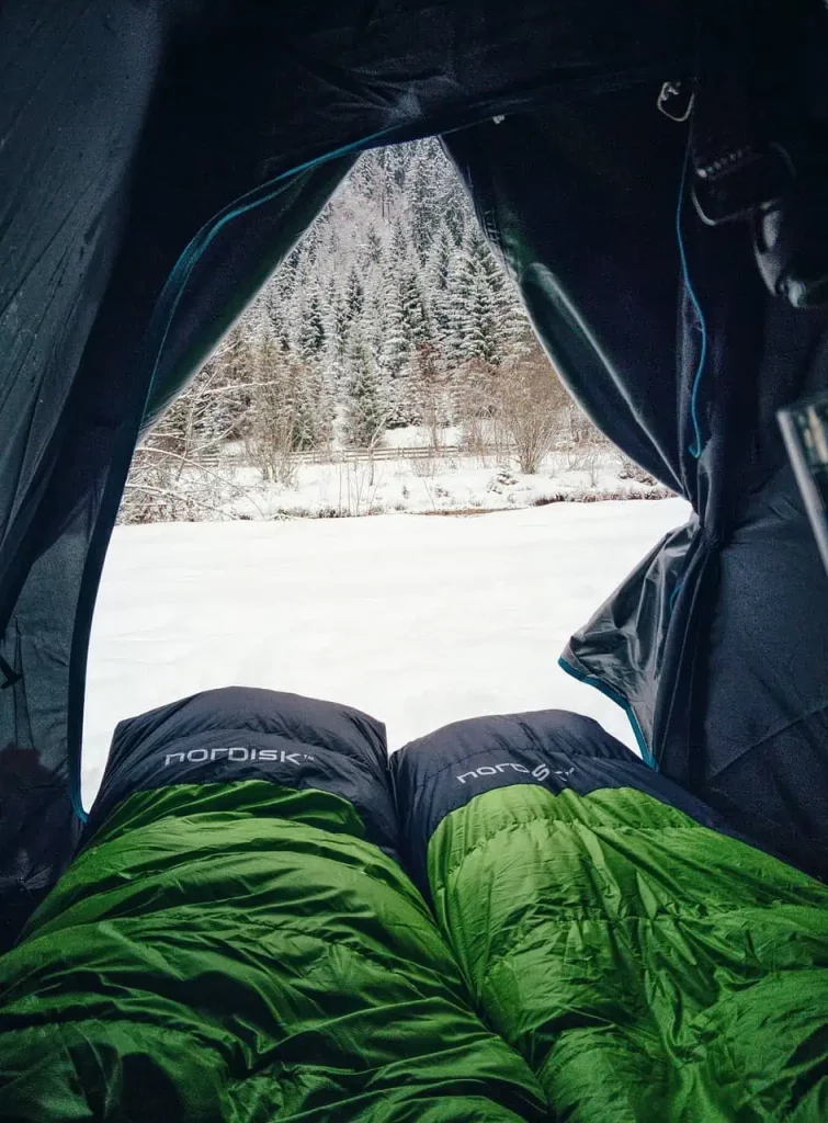 green-sleeping bags- Winter Car Camping Essentials